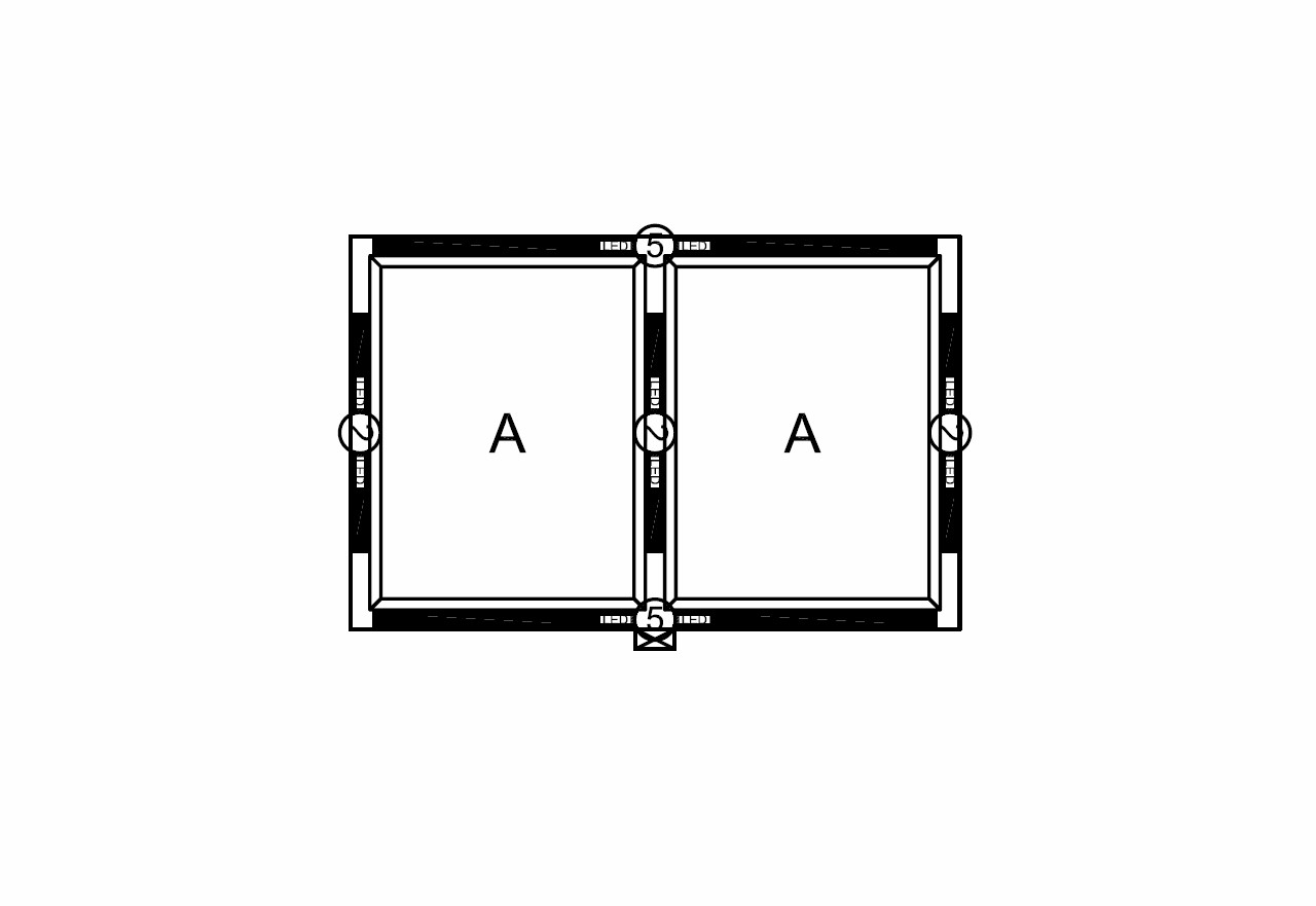 A layout of an LEDiffuser with two openings